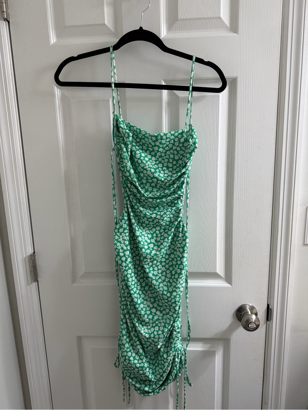 Lulus Green Floral Slip Dress - Spaghetti Strap Small S